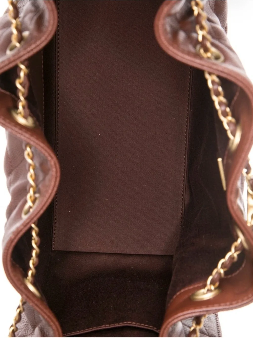 Chanel 25 brown hobo caviar leather